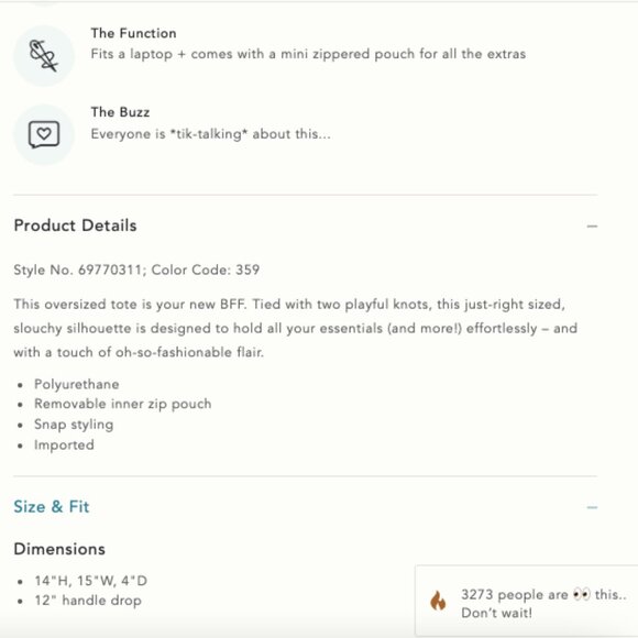 NWT Anthropologie Love Knot Slouchy Bag - Picture 7 of 7